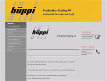 Tablet Screenshot of hueppi-ag.ch